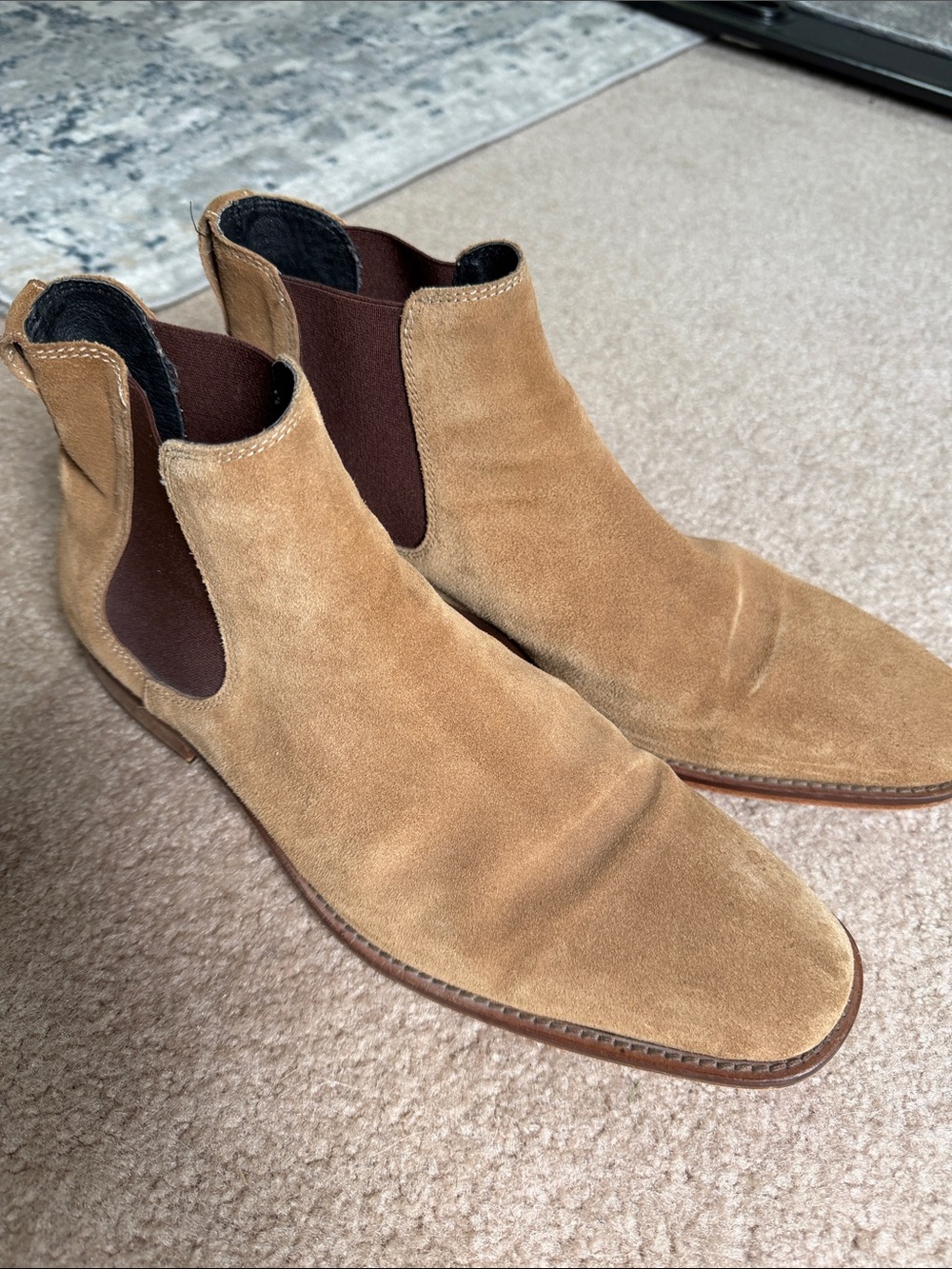 Bugatchi tan suede men’s boots